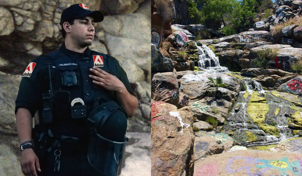 photo of police officer on the scene at adobe falls