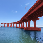 coronado bridge in red