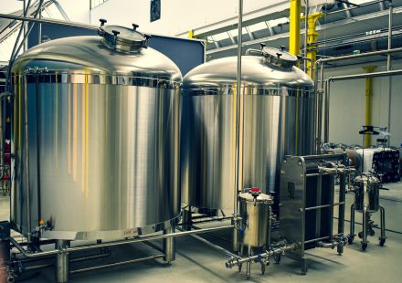 photo of brewery tanks